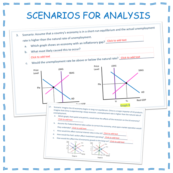 Aggregate Supply and Demand Worksheet Distance Learning Google Slides