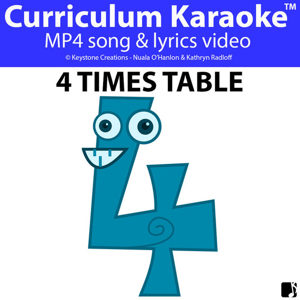 '4 TIMES TABLE' ~ Curriculum Song Video 