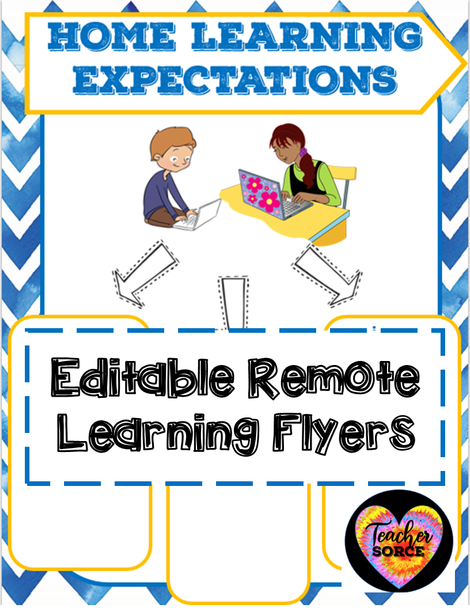 Remote Ready Learning Expectation Flyers (Editable)