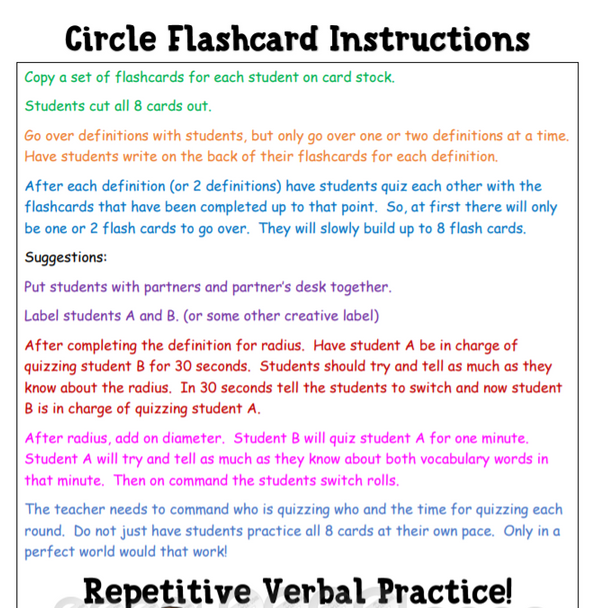 Circle Vocabulary