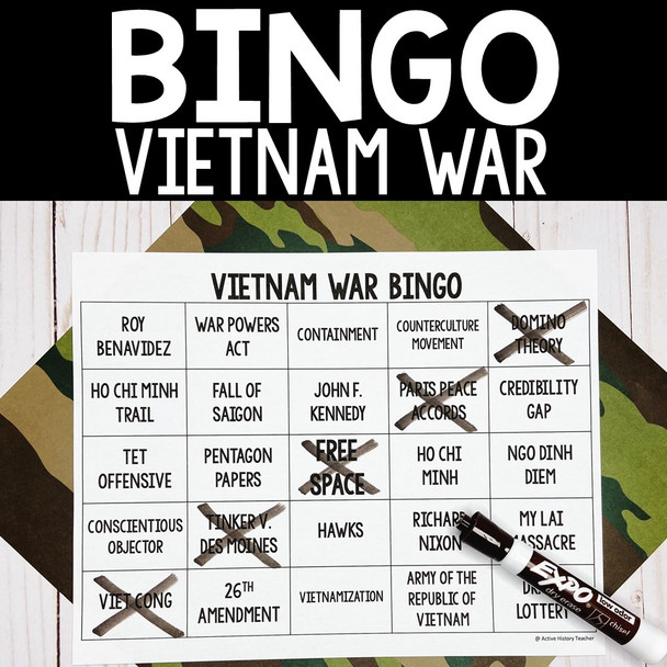 Vietnam War Bingo