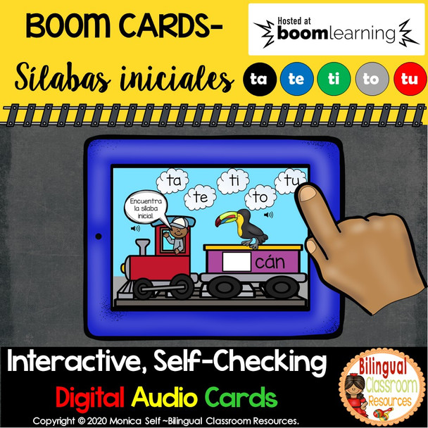 BOOM Cards Sílabas iniciales-ta, te, ti, to, tu (Distance Learning)