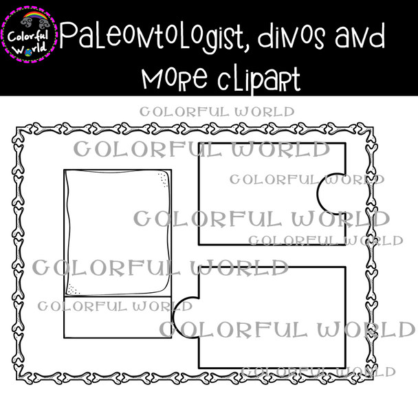 Paleontologist, dinos and more clipart