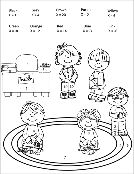 Valentine's Day One Step Equations Coloring Activity