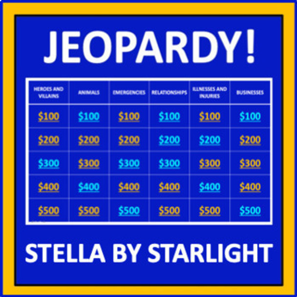 Stella by Starlight Jeopardy