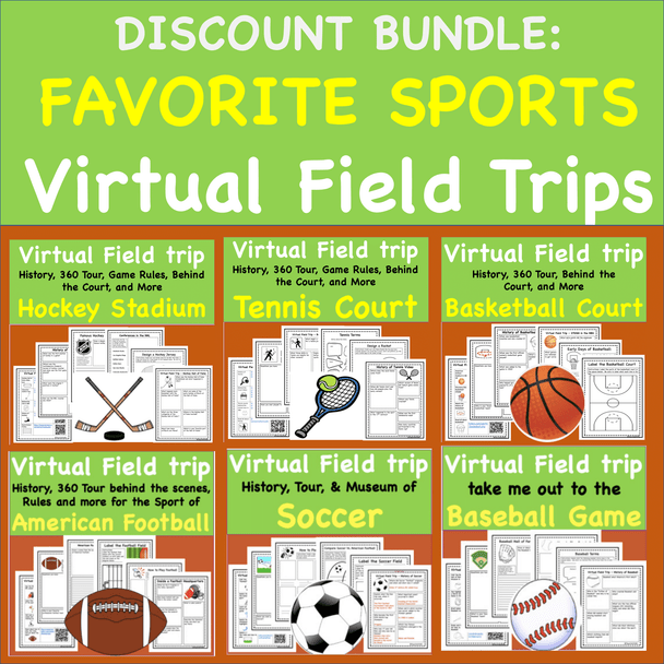 Discount Bundle-  Sports Favorites Virtual Field Trip Pack