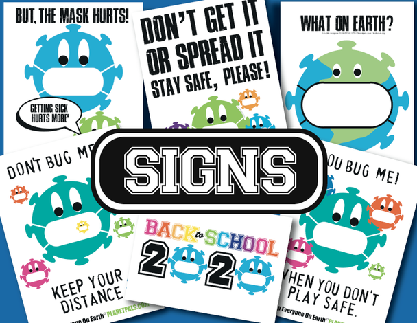 Back to School Covid Coronavirus Health Awareness 6 Posters Signs