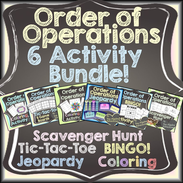 Order of Operations 6 Activity Bundle