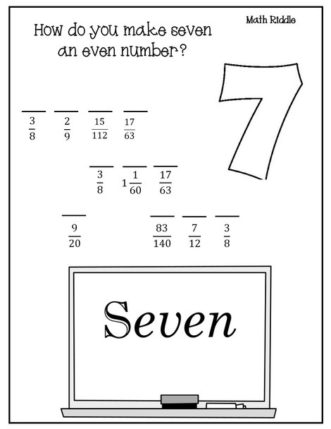 Fractions Adding & Subtracting Riddle Activity