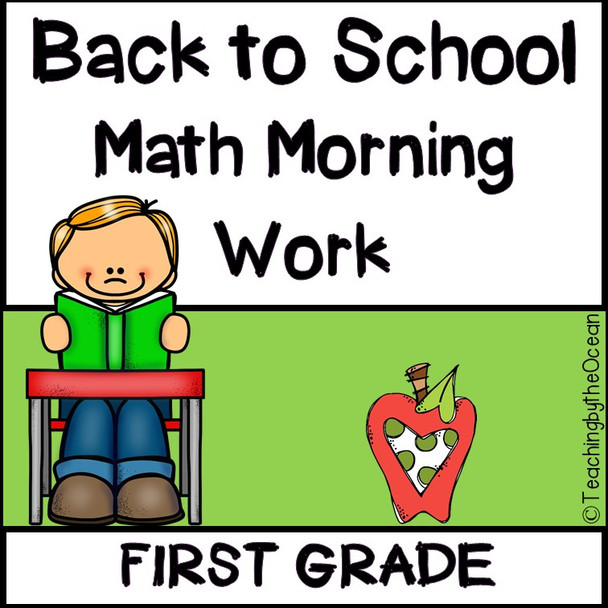 1st Grade Morning Work - Math - Back to School