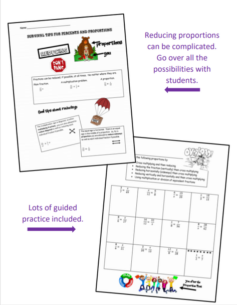 Proportions & Percents Survival Tips