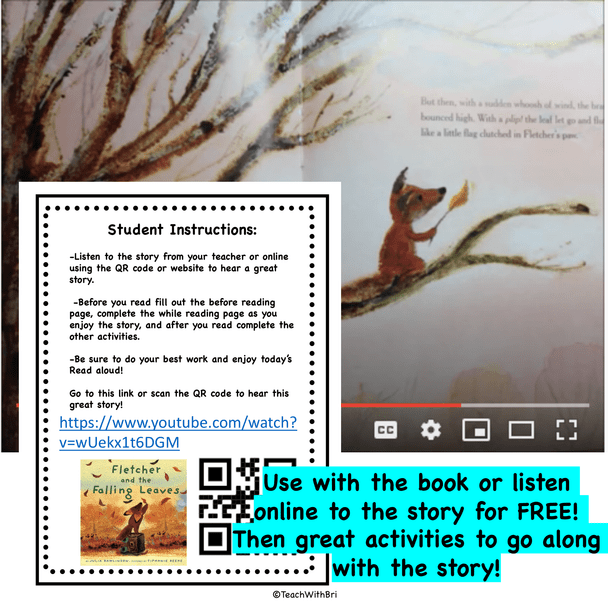 Discount Bundle- Fall Favorite Books Read Aloud Activities- Digital and PDF Versions of All 