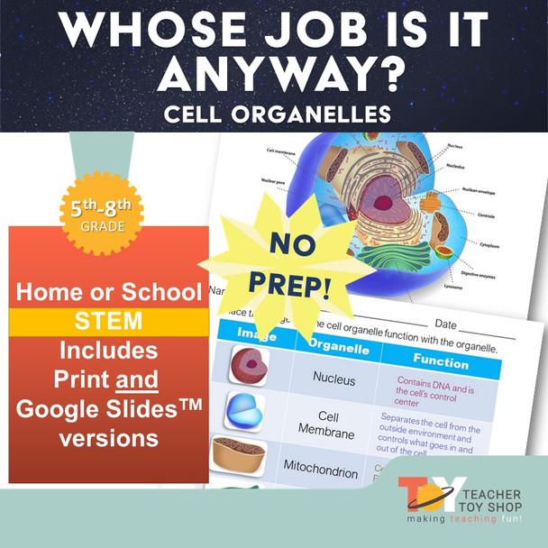 Animal Cells Organelle Activity | Google Slides™ for Distance Learning + print Interactive Notebook page