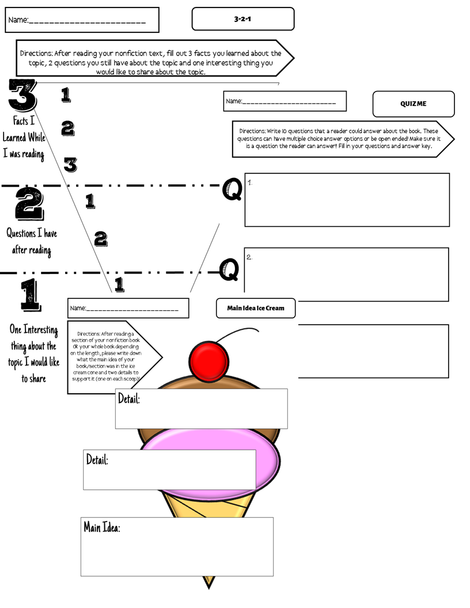 Nonfiction Reading Standards Choice Board 