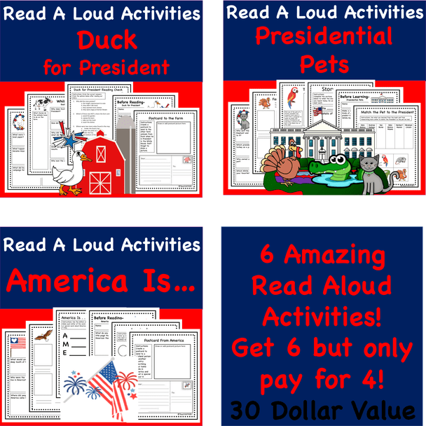 Digital Version- Discount Bundle- Election Day Book Favorites  - Read a Loud Activities