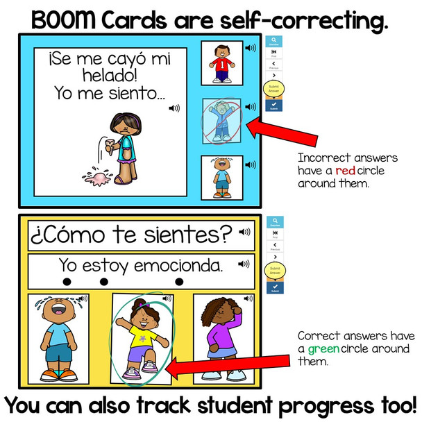 BOOM Cards Identifying emotions-Las emociones (Distance Learning)