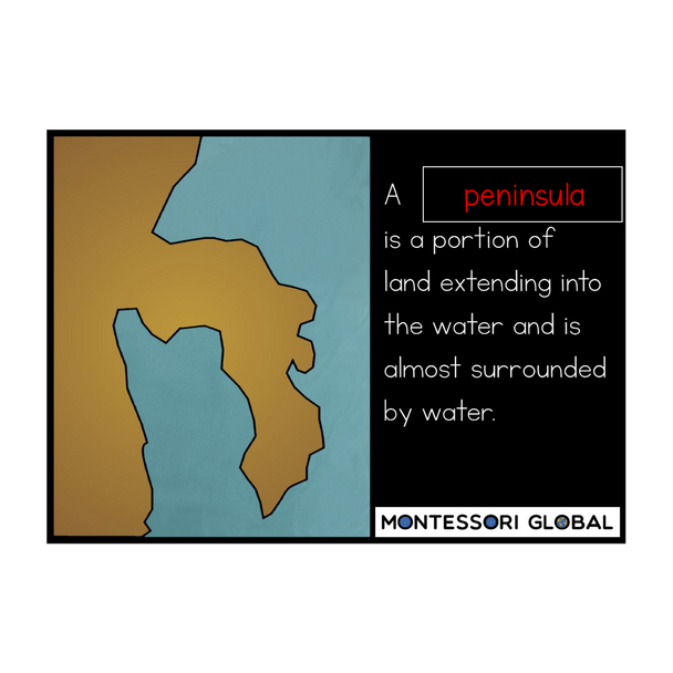 Montessori - Land and Water Forms | Montessori Cards and Boom Cards