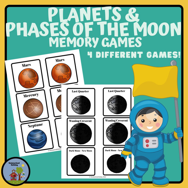 Solar System Memory Games - Planets and the Phases of the Moon