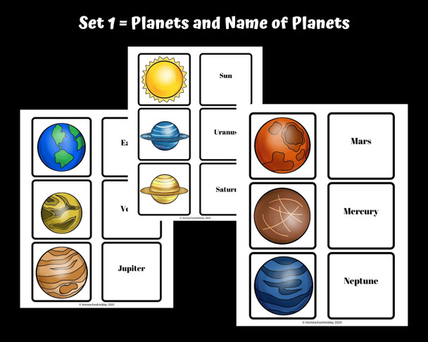 Solar System Memory Games - Planets and the Phases of the Moon