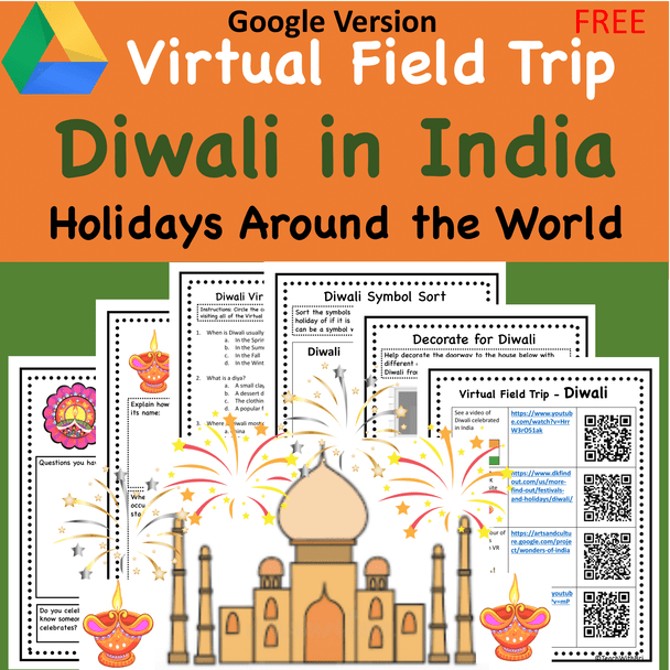 FREE Digital Version - Diwali in India - Holidays Around the World Virtual Field Trip