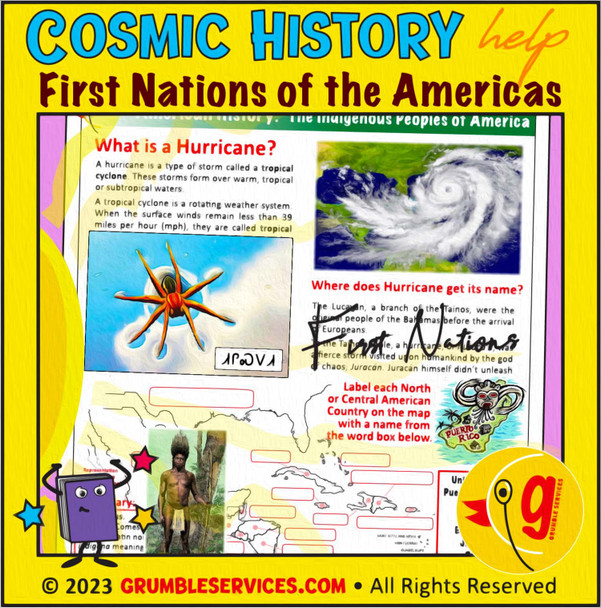First Nations: Caribbean, Plymouth, Western N.C. & Great Lakes Native Americans • History of Thanksgiving BUNDLE • Montessori History & Geography help (10 printable pages + key)