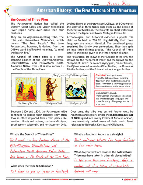 First Nations: Caribbean, Plymouth, Western N.C. & Great Lakes Native Americans • History of Thanksgiving BUNDLE • Montessori History & Geography help (10 printable pages + key)