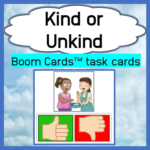 Boom Cards™ Kind or Unkind Behavior Identification Deck