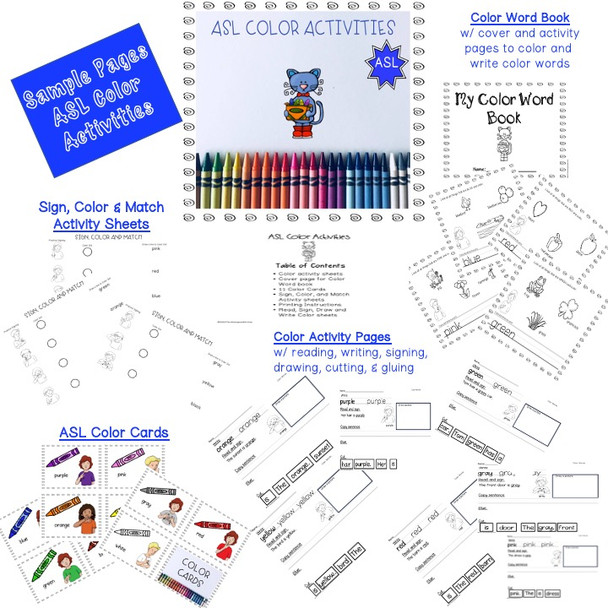 ASL Color Activities preview