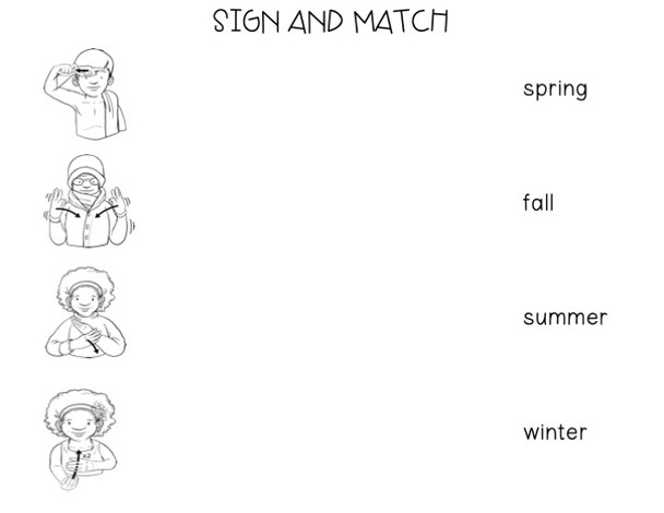 Matching Sign to Word- Seasons