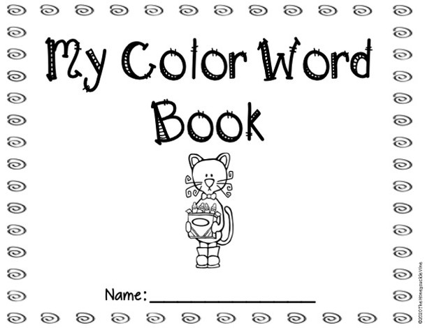 Student Color Word Book