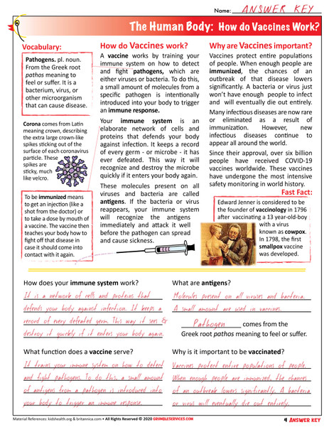Viruses & Vaccines Bundle: What is a Virus? Our Human Body • VETERAN Elementary Montessori Science & Biology help (6 printable pages + Keys)