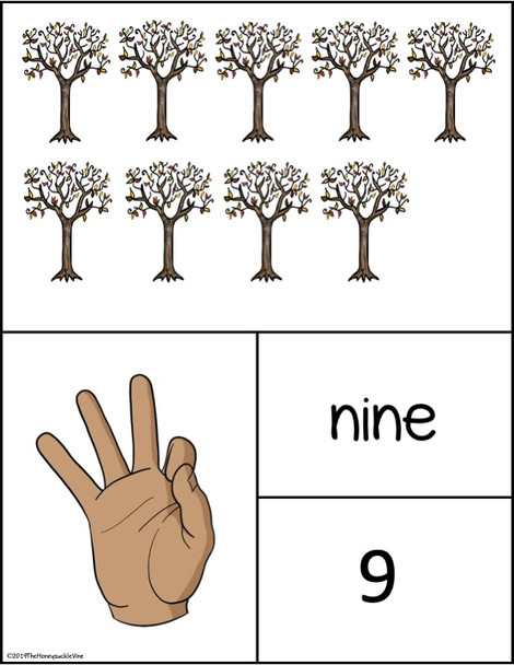 # 9 ASL Math Card    Use all together or cut pieces apart for games.