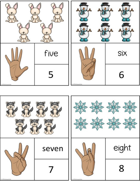 Winter Mini Math Cards