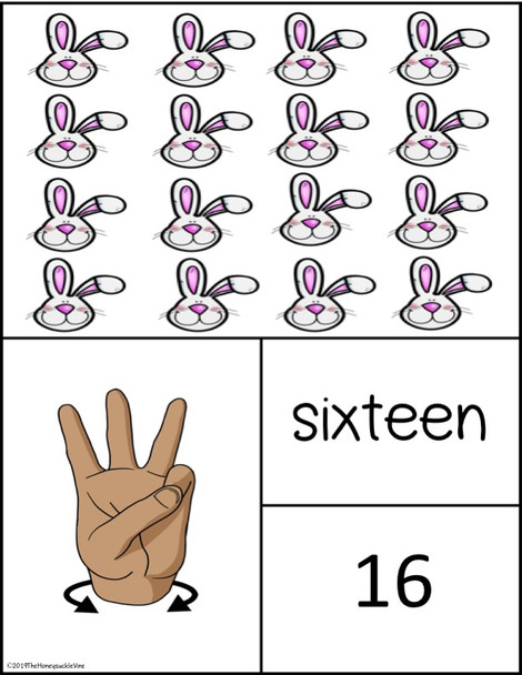 # 16 ASL Spring Math Card    Use all together or cut pieces apart for games.