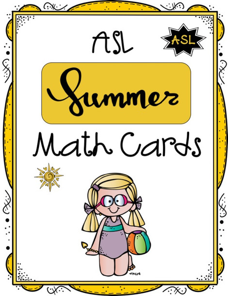 ASL Summer Math Cards Cover