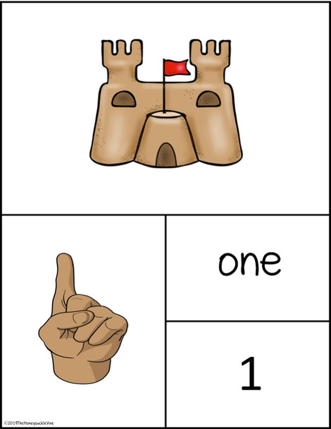 # 1 ASL Summer Math Card    Use all together or cut pieces apart for games.