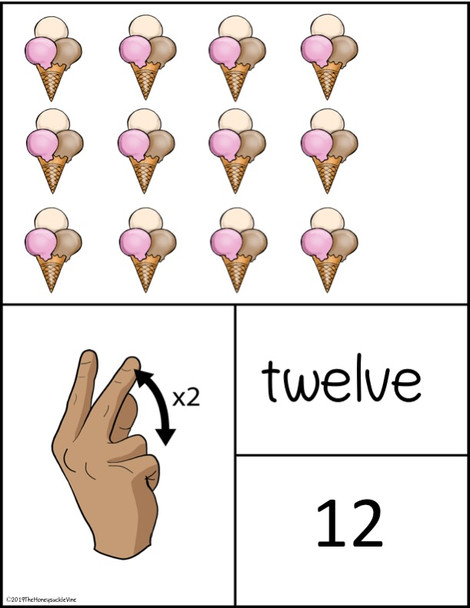 #12  ASL Summer Math Card    Use all together or cut pieces apart for games.