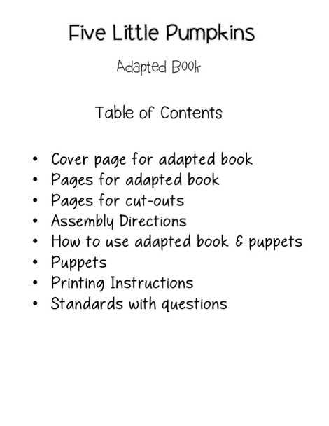 Table of Contents