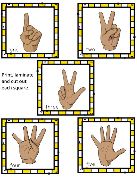 ASL cut-outs for folder game