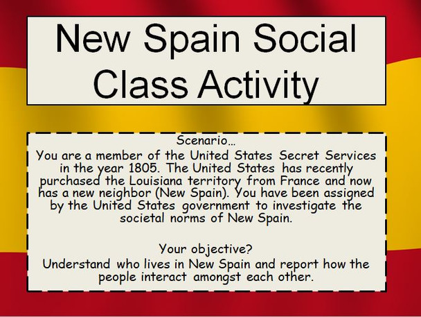 New Spain Social Class Lesson Plan