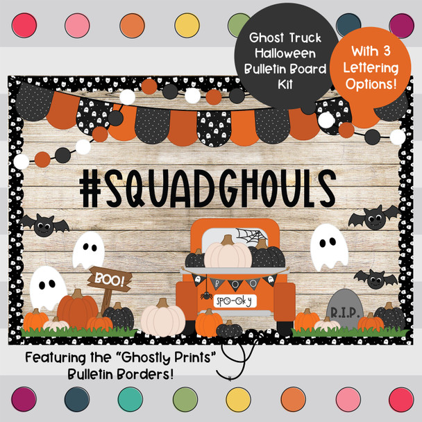 Spooktacular - Ghost Truck Halloween Bulletin Board Kit