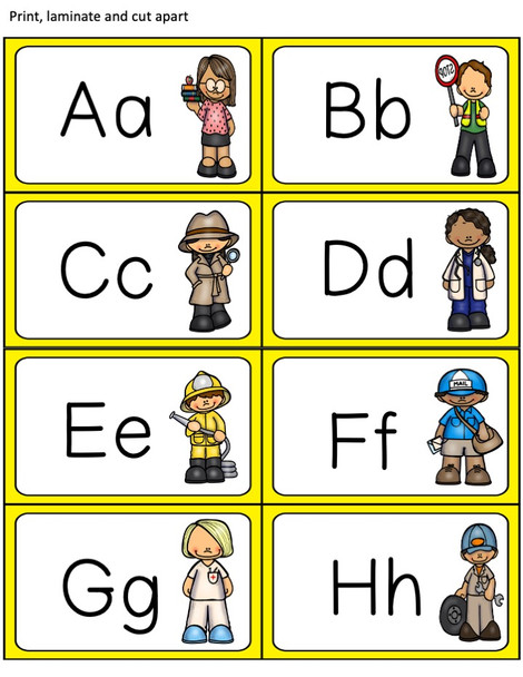 A-H Alphabet Cards