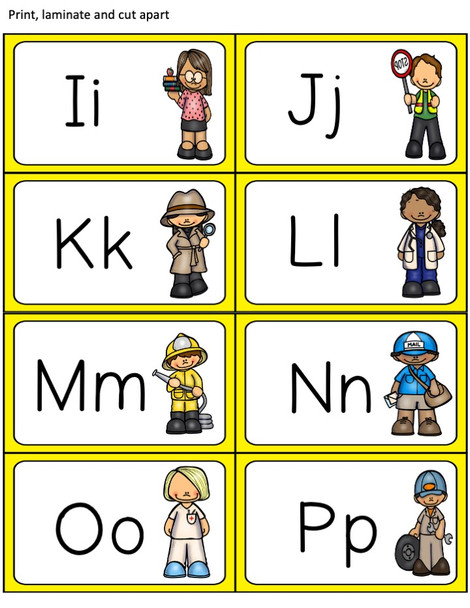 I-P Alphabet Cards