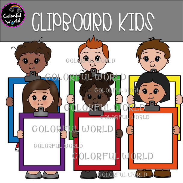 Clipboards kids clipart