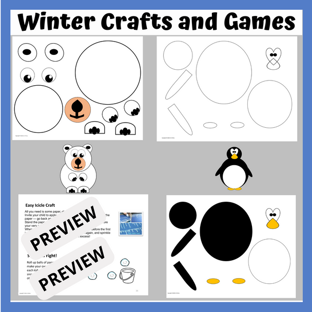 Winter Crafts PreK-First Grade