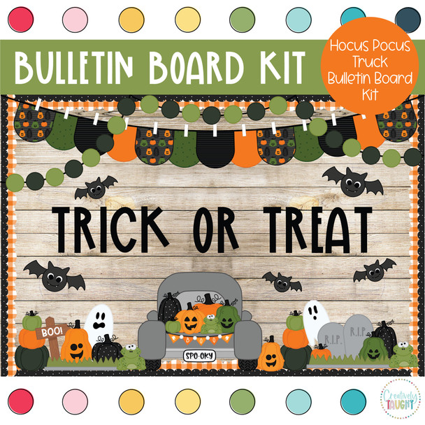 Hocus Pocus Fall Truck - Halloween Themed Bulletin Board Kit