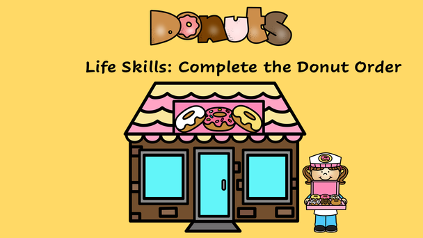 Life Skills Boom cards - Complete a Donut Order