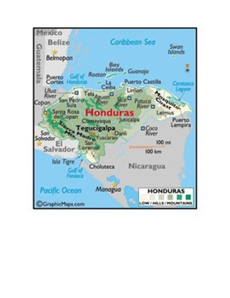 Honduras Map Scavenger Hunt