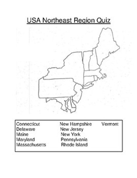 USA Northeast Region Quiz