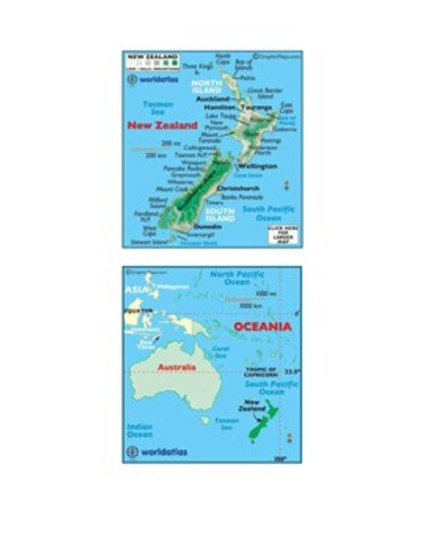 New Zealand Map Scavenger Hunt